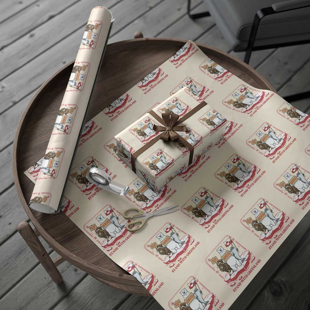 Hands Off Greenland Wrapping Paper Roll Support Greenlander Gift TS12 Beige Print Your Wear