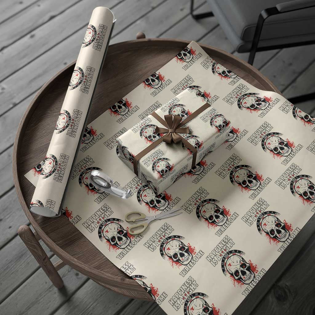 Happiness Is a Tight Threesome Wrapping Paper Roll Gothic Dart Player Gift TS12 Beige Print Your Wear
