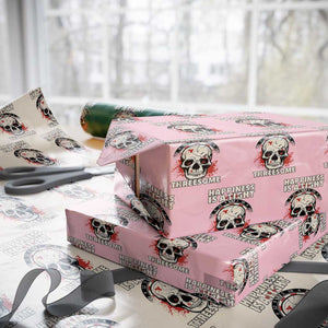 Happiness Is a Tight Threesome Wrapping Paper Roll Gothic Dart Player Gift TS12 Light Pink Print Your Wear