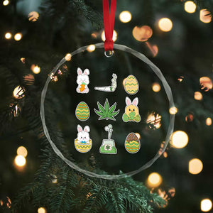 Happy 420 Easter Crystal Glass Ornament TS02 Print Your Wear