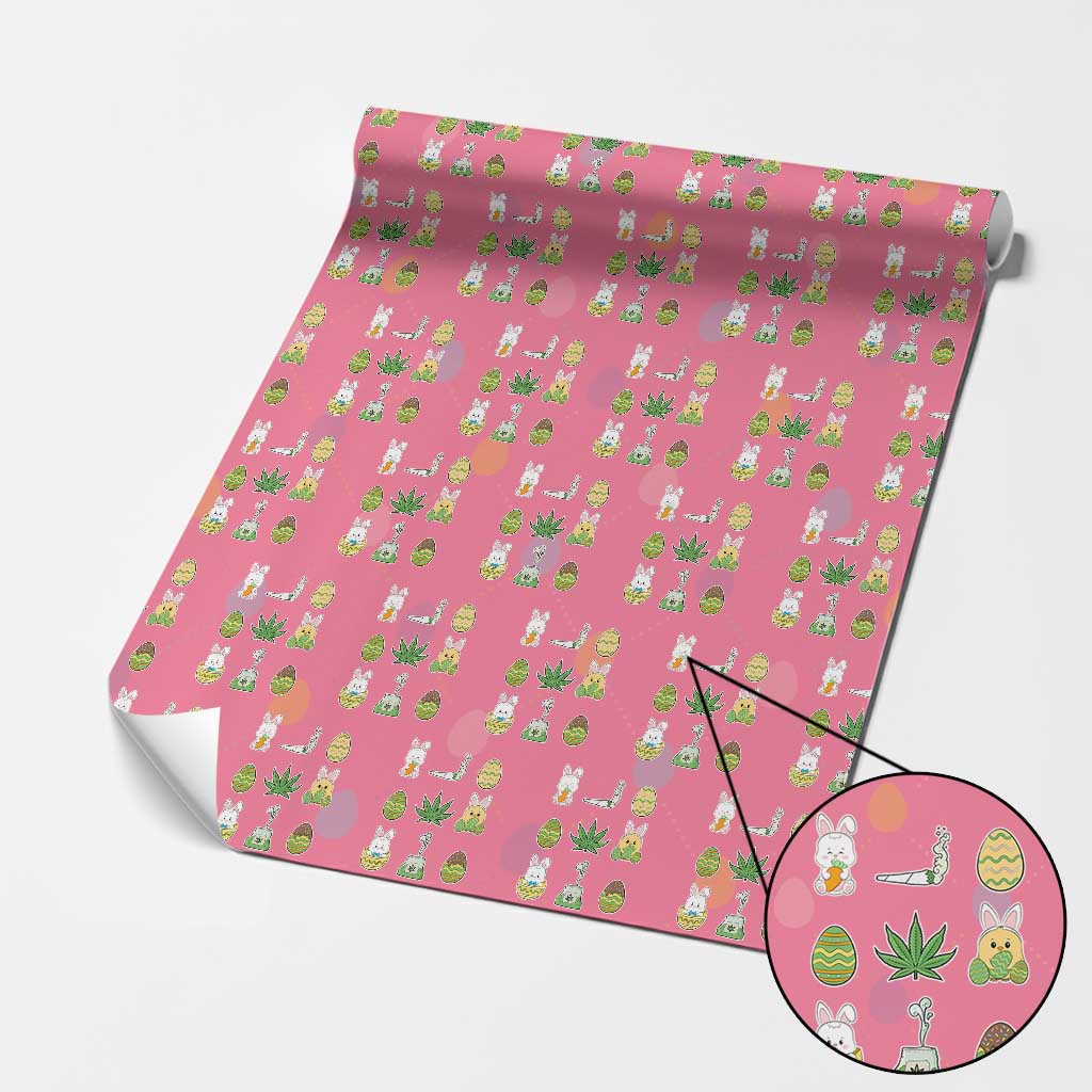 Happy 420 Easter Wrapping Paper Roll TS02 Pink Print Your Wear