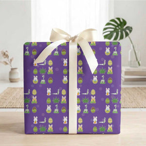 Happy 420 Easter Wrapping Paper Roll TS02 Purple Print Your Wear