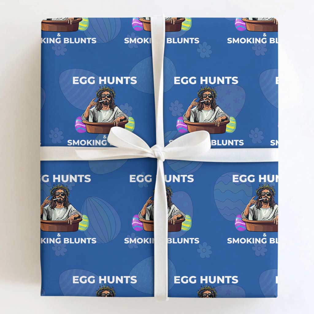 Happy 420 Easter Wrapping Paper Roll Blunt Stoner TS02 Royal Blue Print Your Wear