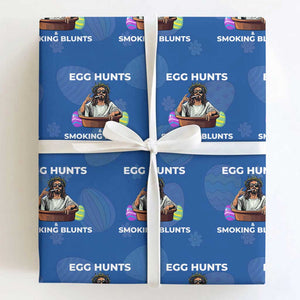 Happy 420 Easter Wrapping Paper Roll Blunt Stoner TS02 Royal Blue Print Your Wear