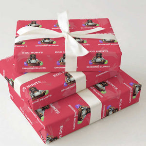 Happy 420 Easter Wrapping Paper Roll Blunt Stoner TS02 Red Print Your Wear