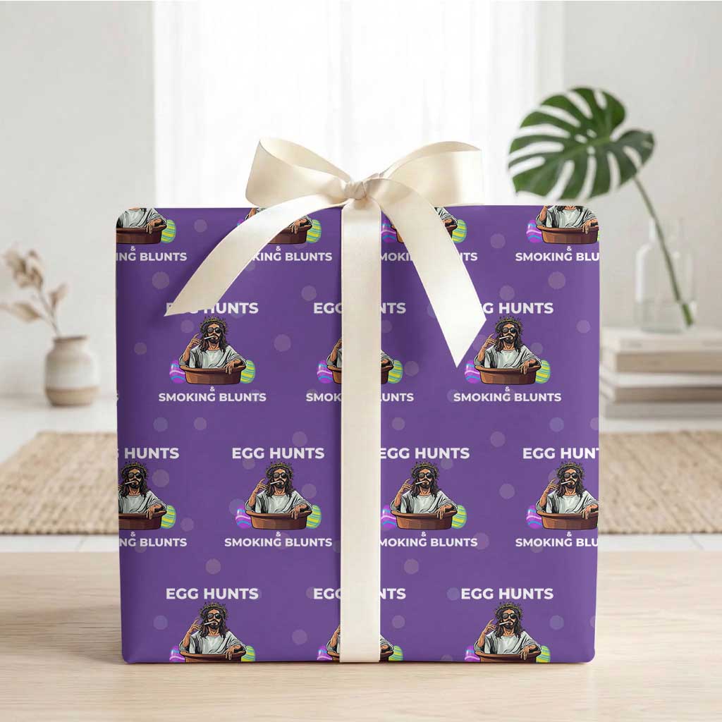Happy 420 Easter Wrapping Paper Roll Blunt Stoner TS02 Purple Print Your Wear