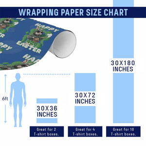 Happy 420 Easter Wrapping Paper Roll Funny Smoking Easter Bunny TS02 Print Your Wear