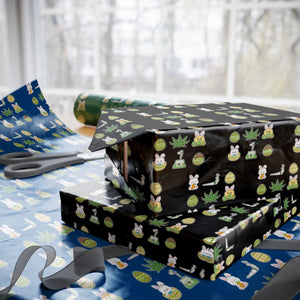 Happy 420 Easter Wrapping Paper Roll TS02 Black Print Your Wear