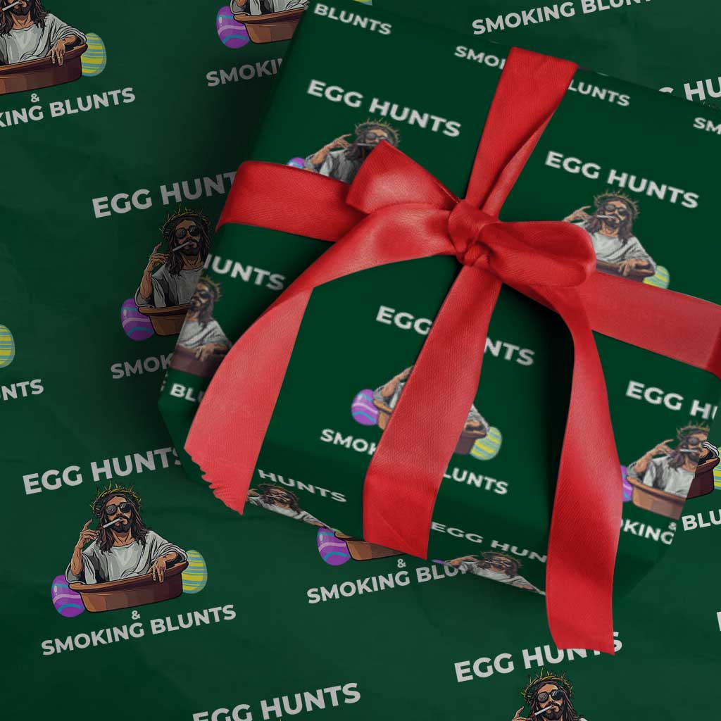 Happy 420 Easter Wrapping Paper Roll Blunt Stoner TS02 Green Print Your Wear