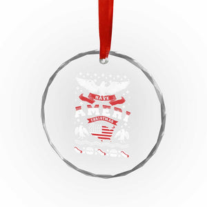 Have Ameri-Xmas USA Patriotic Eagle Xmas Crystal Glass Ornament TS09 Print Your Wear