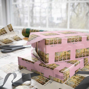 He Is Not Here He Is Risen Wrapping Paper Roll Christian Easter Bible Verse TS14 Light Pink Print Your Wear