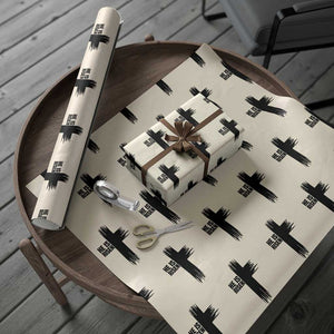 He Is Risen Wrapping Paper Roll Christian Easter Cross TS10 Beige Print Your Wear
