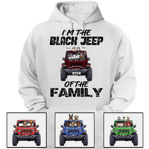 Custom Jeep Shirts, I'm The Black Jeep Of The Family Jeep Dog Jeep Cat Apparel CTM00 Custom - Printyourwear