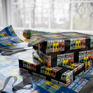 Human Rights Wrapping Paper Roll Are Not Negotiable Retro Equality Statement TS10 Black Print Your Wear
