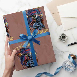I Cast Non-Magic Missile Funny Wizard Parody Meme Wrapping Paper Roll TS10 Mocha Print Your Wear
