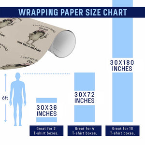 I Cut My Own Bangs Wrapping Paper Roll Funny Frog Meme TS14 Print Your Wear
