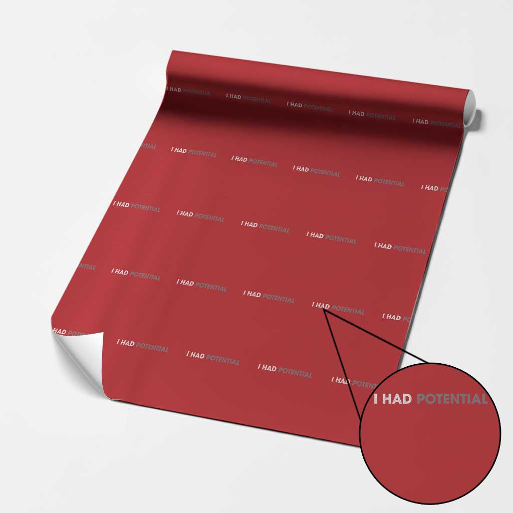 I Had Potential Wrapping Paper Roll Physics Science Teacher Humor TS11 Red Print Your Wear