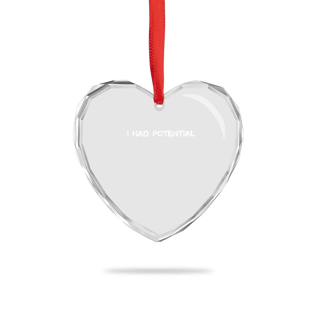 I Had Potential Heart Crystal Glass Ornament Physics Sci Fi Joke TS11 Print Your Wear