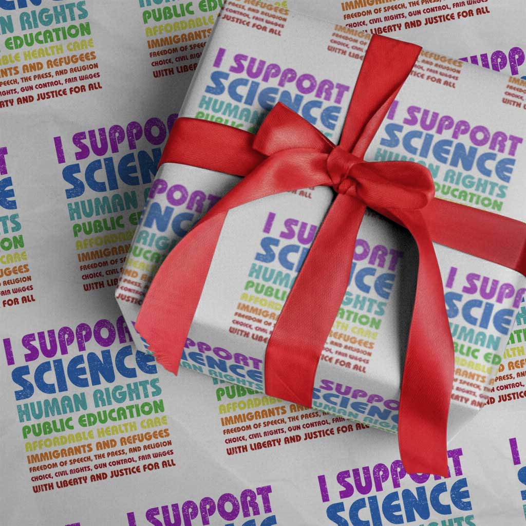I Support Progressive Liberal Democratic Causes Protest Wrapping Paper Roll TS10 White Print Your Wear