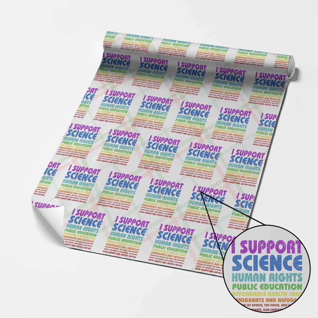 I Support Progressive Liberal Democratic Causes Protest Wrapping Paper Roll TS10 Christmas Plaid Print Your Wear