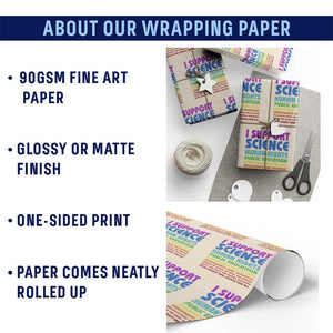 I Support Progressive Liberal Democratic Causes Protest Wrapping Paper Roll TS10 Print Your Wear