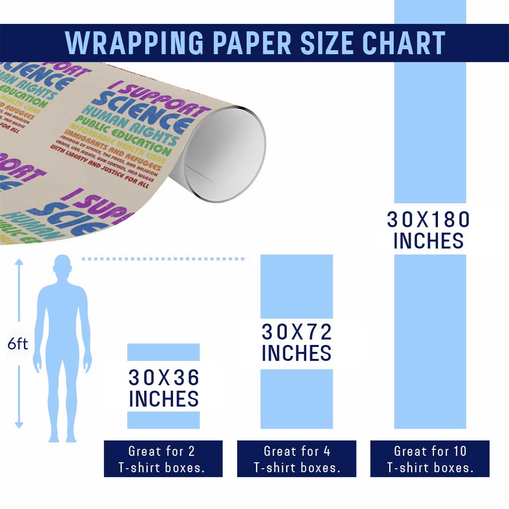 I Support Progressive Liberal Democratic Causes Protest Wrapping Paper Roll TS10 Print Your Wear