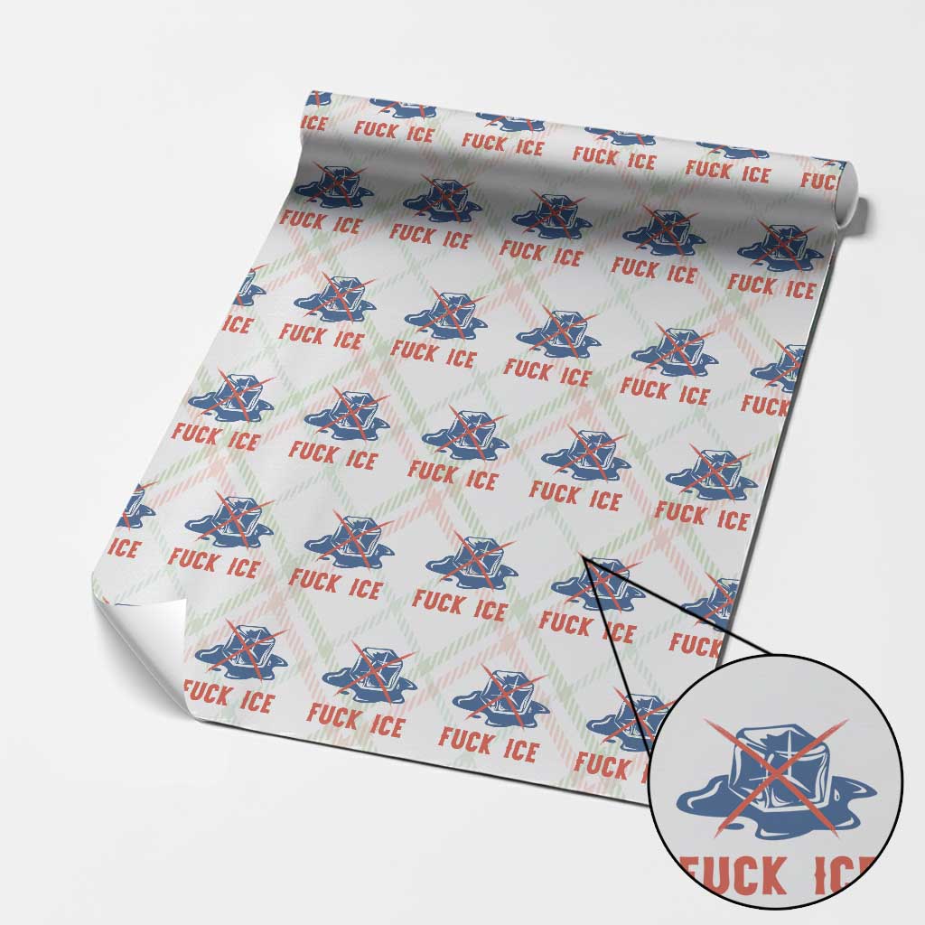 Ice Cube Anti ICE Immigration Human Rights Meme Wrapping Paper Roll TS14 Christmas Plaid Print Your Wear