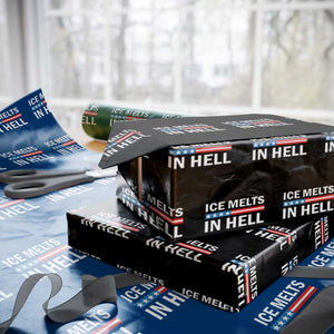 Ice Melts In Hell Wrapping Paper Roll Activist Statement Quote TS14 Black Print Your Wear