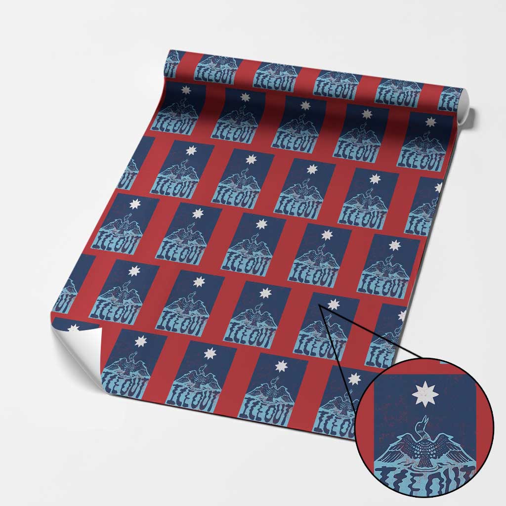 Ice Out Minnesota Loon Wrapping Paper Roll MN State Protest TS11 Red Print Your Wear