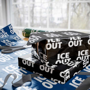 Ice Out Wrapping Paper Roll Abolish Ice Protest Statement TS11 Black Print Your Wear