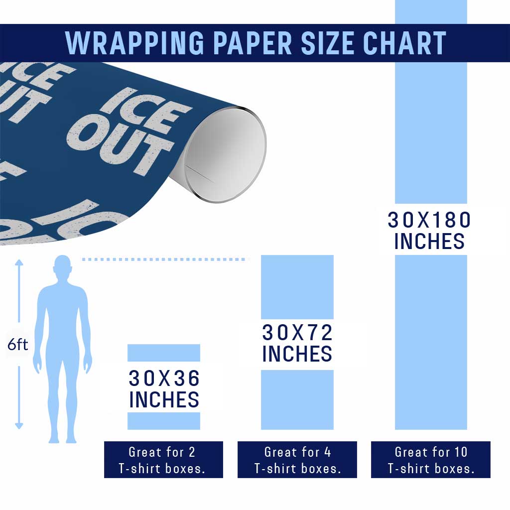 Ice Out Wrapping Paper Roll Abolish Ice Protest Statement TS11 Print Your Wear