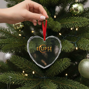 Iceland Eclipse 2026 Heart Crystal Glass Ornament August 12 26 Solar Eclipse Totality TS11 Print Your Wear