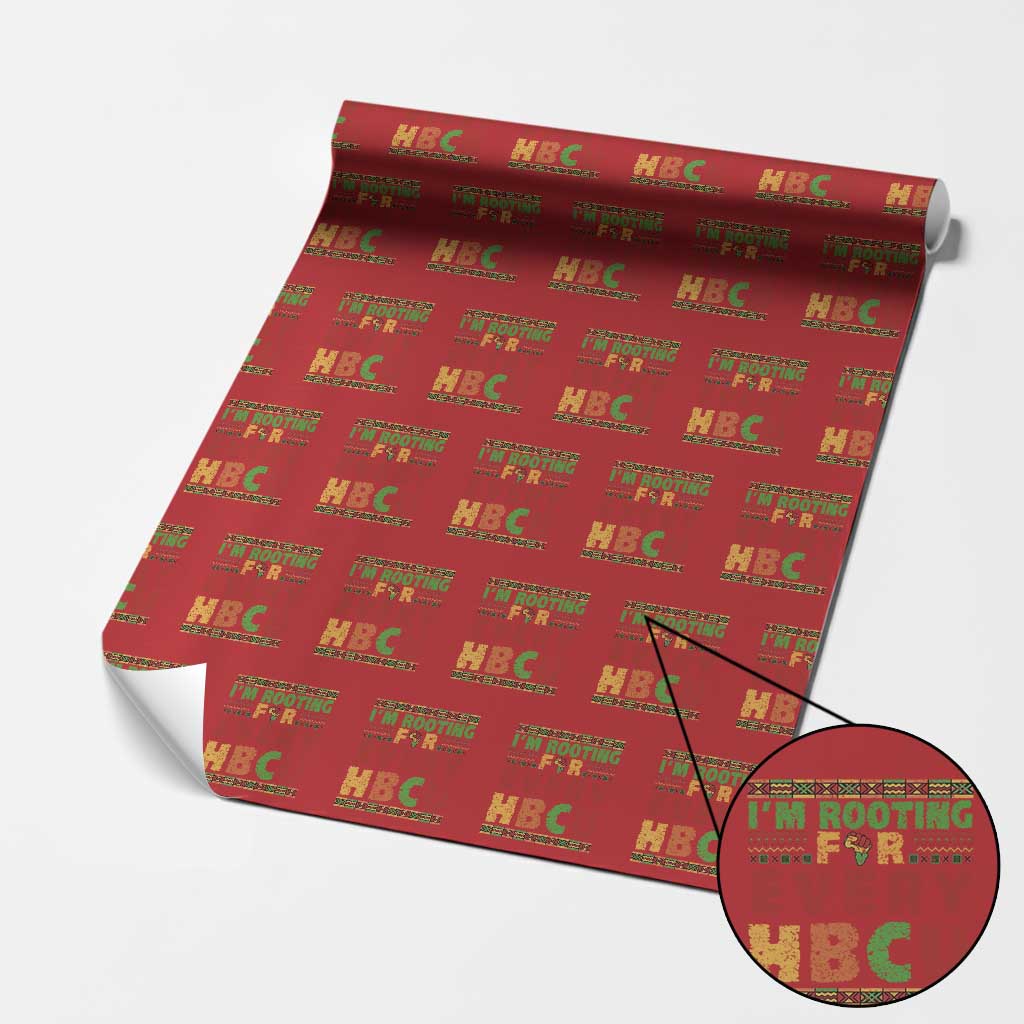 I’m Rooting for Every HBCU Wrapping Paper Roll Pan African Pride College Support Statement TS02 Red Print Your Wear