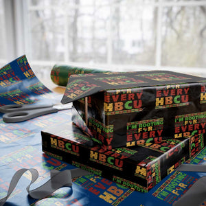 I’m Rooting for Every HBCU Wrapping Paper Roll Pan African Pride College Support Statement TS02 Black Print Your Wear