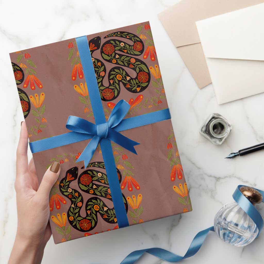 Immigrant Rights Wrapping Paper Roll Chinga La Migra TS10 Mocha Print Your Wear