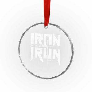 Iron Sharpens Iron Crystal Glass Ornament Christian Bible Scripture Gym Workout TS11 Print Your Wear