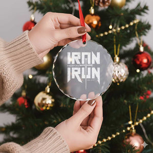 Iron Sharpens Iron Crystal Glass Ornament Christian Bible Scripture Gym Workout TS11 Print Your Wear