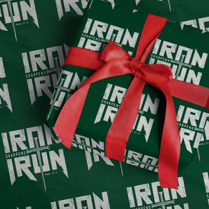 Iron Sharpens Iron Wrapping Paper Roll Christian Bible Scripture Gym Workout TS11 Green Print Your Wear