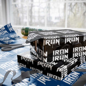Iron Sharpens Iron Wrapping Paper Roll Christian Bible Scripture Gym Workout TS11 Black Print Your Wear