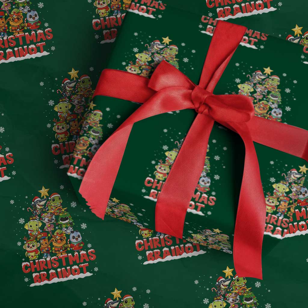 Italian Brainrot Christmas Tree Meme Wrapping Paper Roll TS14 Green Print Your Wear