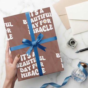 IVF Miracle Wrapping Paper Roll Transfer Day Infertility Support Gift TS10 Mocha Print Your Wear