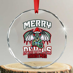 Jersey Devil Crystal Glass Ornament Merry Devils Christmas Cryptid Gift TS12 Transparent Glass 3'' Circle Print Your Wear