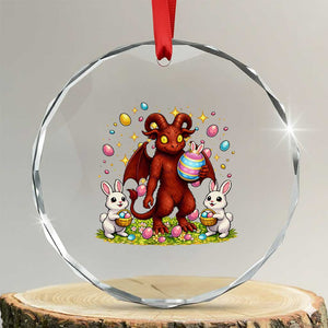 Jersey Devil Easter Egg Hunt Crystal Glass Ornament Funny Pine Barrens Folklore Gift TS12 Transparent Glass 3'' Circle Print Your Wear