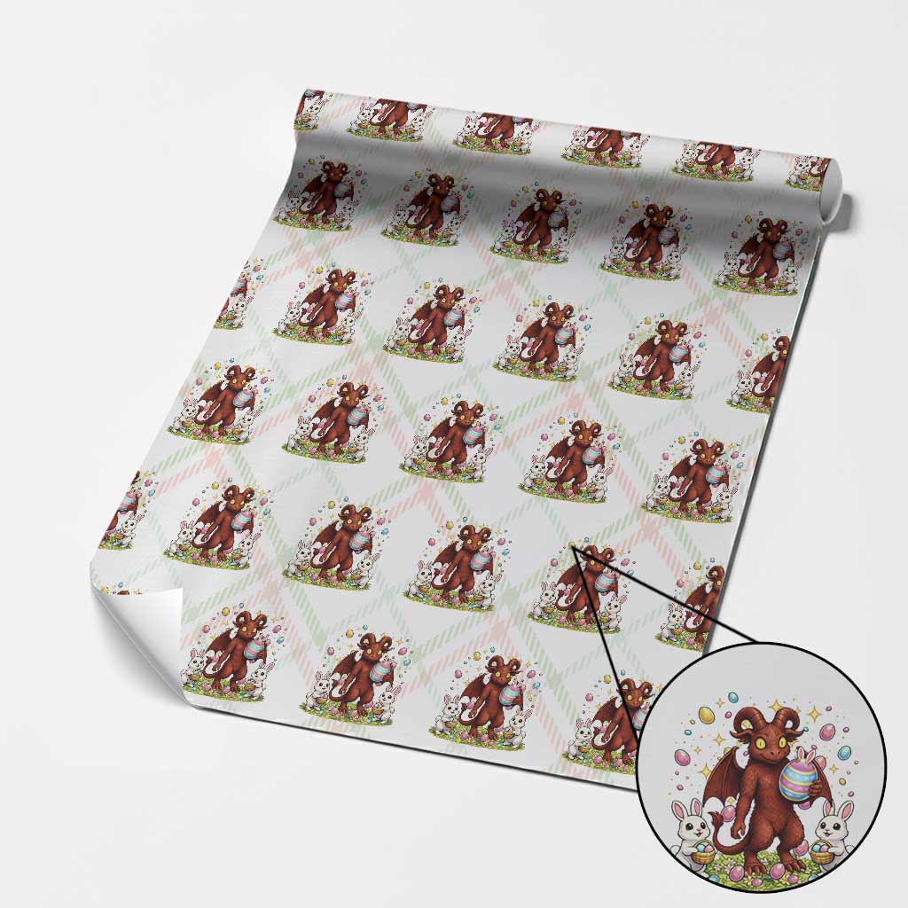 Jersey Devil Easter Egg Hunt Wrapping Paper Roll Funny Pine Barrens Folklore Gift TS12 Christmas Plaid Print Your Wear