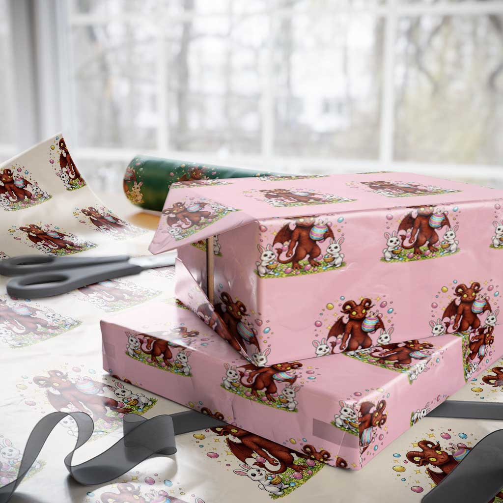 Jersey Devil Easter Egg Hunt Wrapping Paper Roll Funny Pine Barrens Folklore Gift TS12 Light Pink Print Your Wear