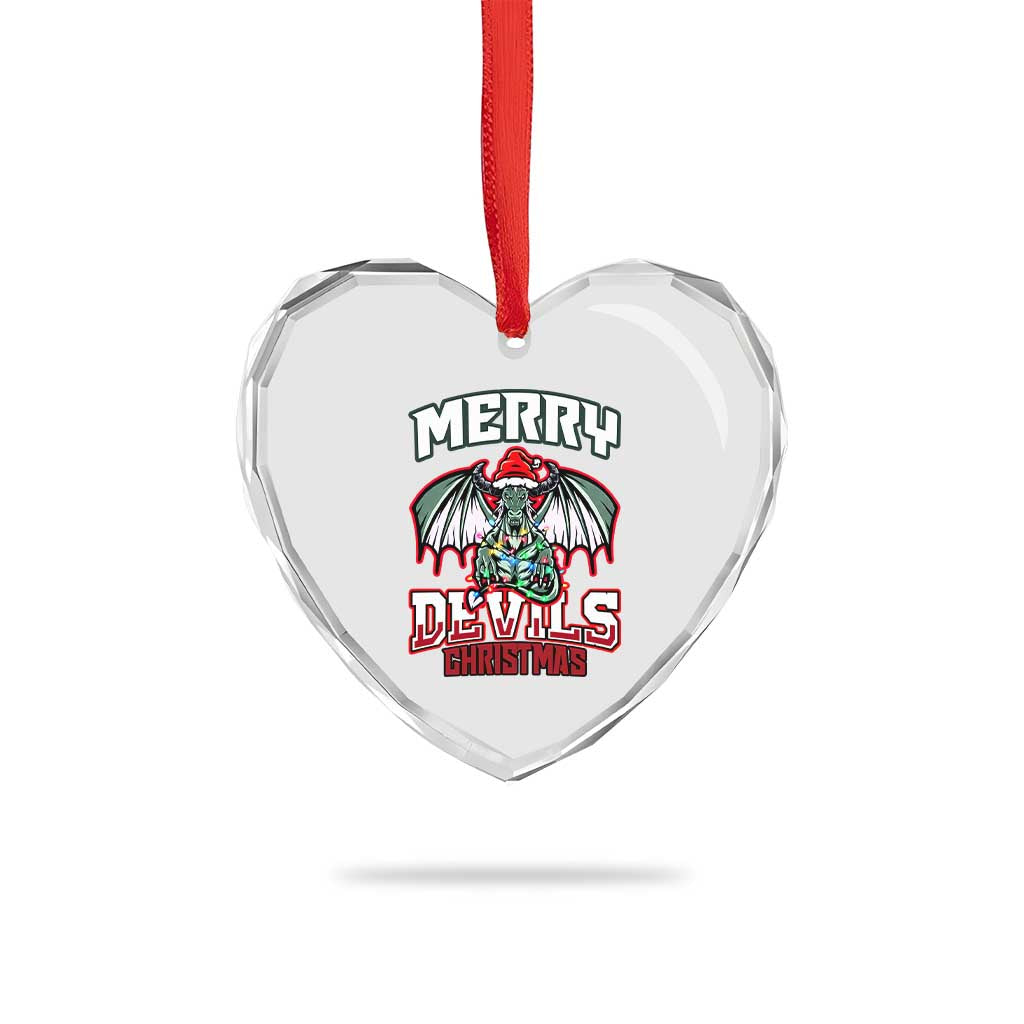 Jersey Devil Heart Crystal Glass Ornament Merry Devils Christmas Cryptid Gift TS12 Print Your Wear