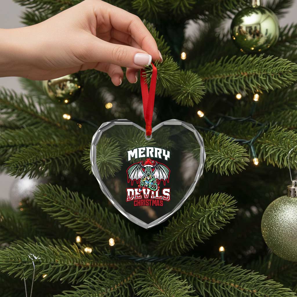 Jersey Devil Heart Crystal Glass Ornament Merry Devils Christmas Cryptid Gift TS12 Print Your Wear