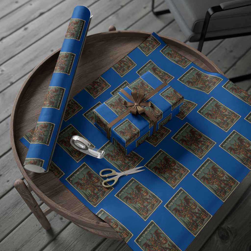 Jersey Devil Merry Devils Xmas Gift Wrapping Paper Roll TS12 Blue Print Your Wear