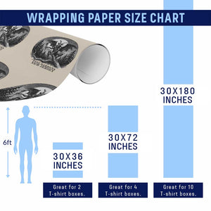 Jersey Devil Playing Dart Wrapping Paper Roll Gothic Horror Gift Pine Barrens New Jersey TS12 Print Your Wear