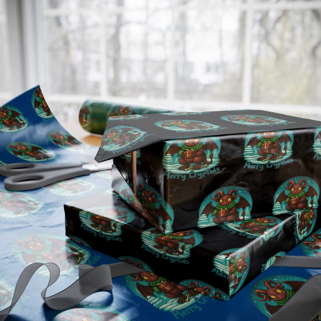 Jersey Devil Wrapping Paper Roll Merry Cryptidmas Funny Xmas Gift TS12 Black Print Your Wear